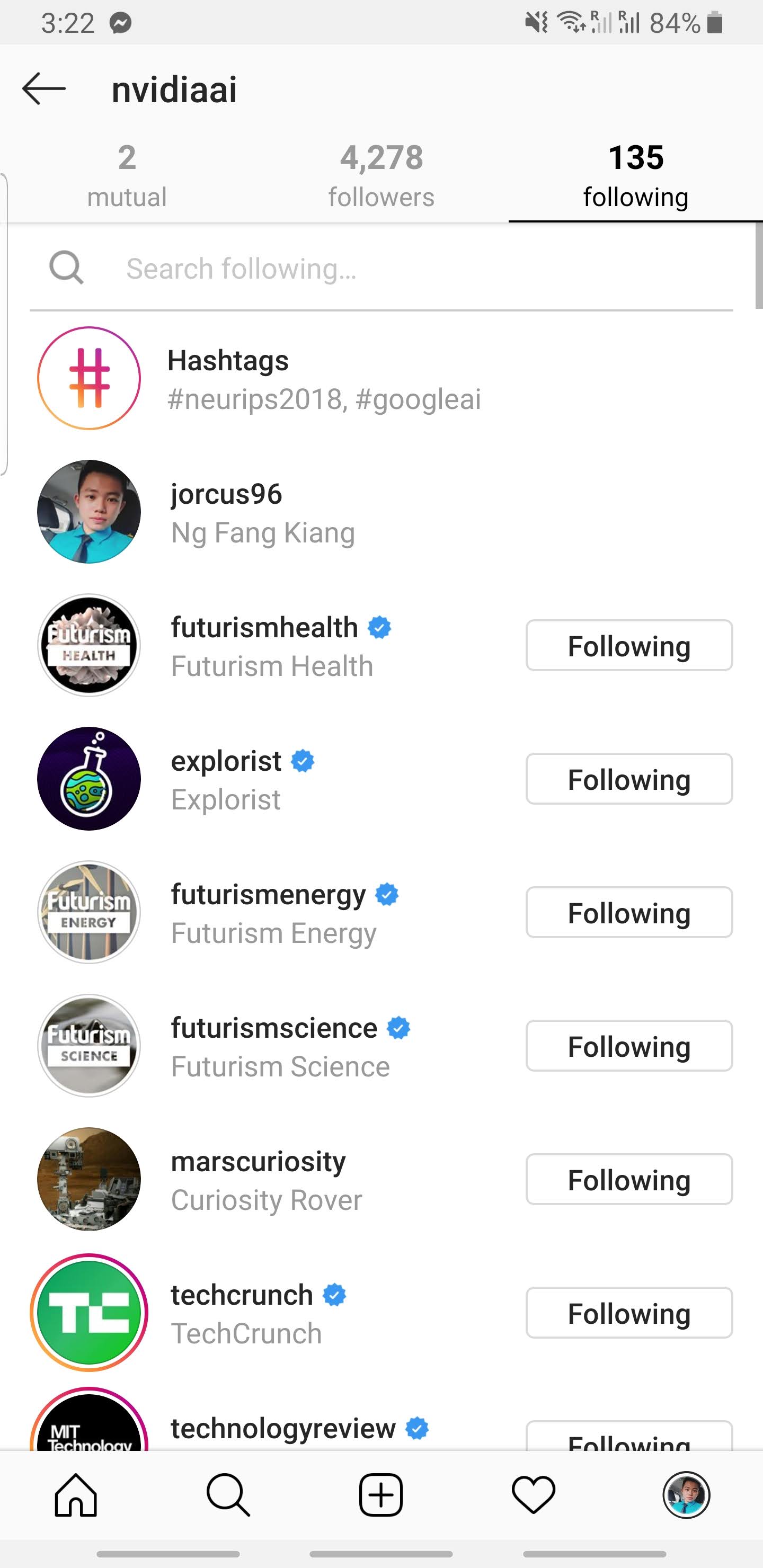 NVIDIA AI Following List including jorcus96